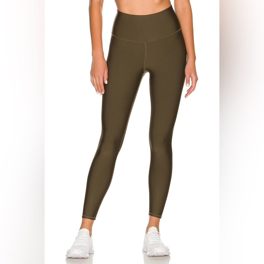 Alo Yoga High Waist 7/8 Airlift Leggings in Dark Olive Size Large - Picture 2 of 10